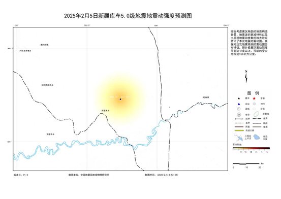地震動(dòng)強(qiáng)度預(yù)測(cè)圖NL